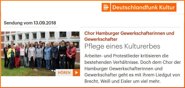 DLF Kultur: Chor der Woche 13. September 2018